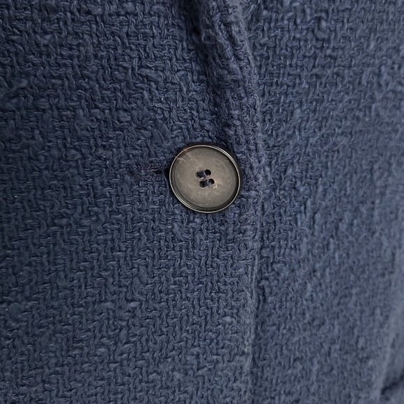 Set Urban Deluxe Women's Chunky Blue Knit Coat 6 - Picture 5 of 10